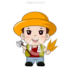 Q版农夫矢量
