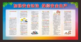 加强安全法治宣传栏