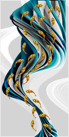 装饰画 晶瓷画 鱼