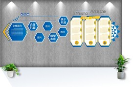 科技公司学校企业文化墙形象墙