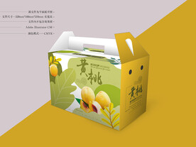 黄桃包装设计 平面图