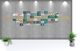 爱心实木现代文化墙