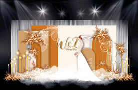 橙色婚礼效果图