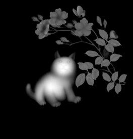 猫灰度图
