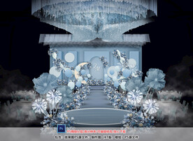 蓝色婚礼仪式区