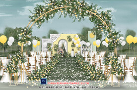 柠檬黄婚礼仪式区