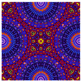 四方连续抽象立体花纹图案