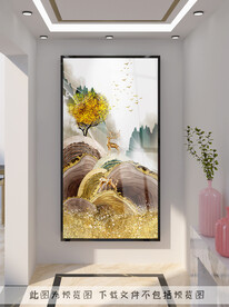 年轮麋鹿玄关装饰画