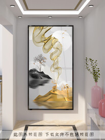 麋鹿玄关装饰画