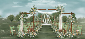 户外婚礼仪式区