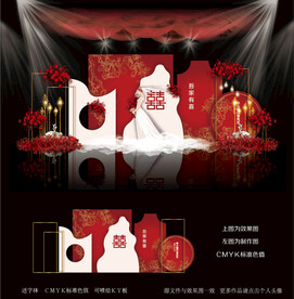 红色中式婚礼图片