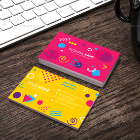 时尚矢量图案可爱卡通名片模板