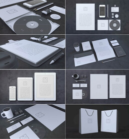 灰色高档全套公司VI样机