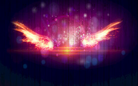 网红翅膀背景墙