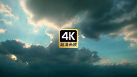 短视频素材天空中乌云遮住太阳