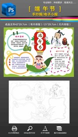 端午节小报习俗节日手抄报
