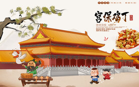 宫保鸡丁 工装背景墙
