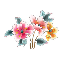 手绘花卉设计活图