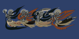 敦煌莫高窟290窟壁画群飞天