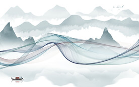 现代 新山水无框画 文件分层画