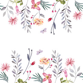 水彩花无缝拼接
