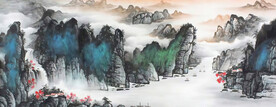 国画山水画图片