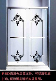 高清分层浴室推拉门写真图