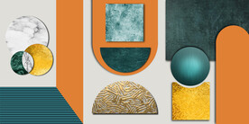 装饰画 三联画 几何图