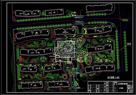 多层小区CAD景观设计图