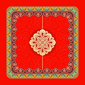 云纹边框 传统花纹 祥云图腾