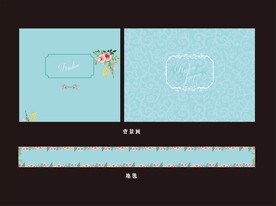 浅蓝色婚礼背景 