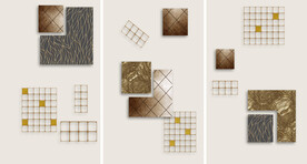 装饰画 三联画 几何图