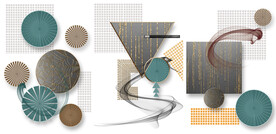 装饰画 三联画 几何图