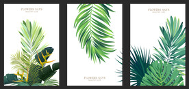 装饰画 三联画 树叶