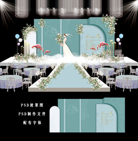 绿色婚礼背景图片