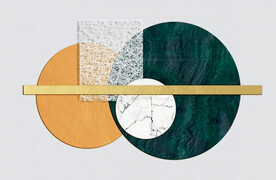 装饰画 晶瓷画 立体几何图