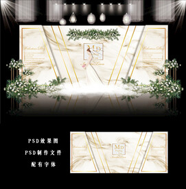 婚礼背景效果图图片