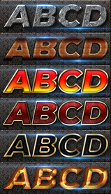 立体字体ps字体样式金属广告字