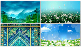 瑶山彩云飞 舞蹈 舞美背景视频