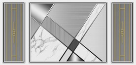 金色边框 大理石纹 几何