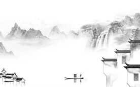 别墅灰色山水 TIF文件分层