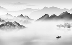 意境 灰色山水 TIF文件分层