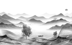 新中式爆款山水 分层TIF文件