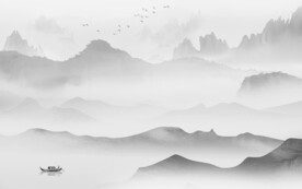 背景墙客厅山水 TIF分层文件