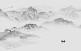 新款 客厅风景山水 TIF分层