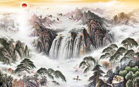 流水生财装饰画