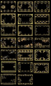 CAD花纹边框素材