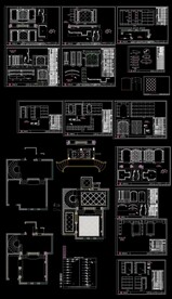 大理石背景墙CAD设计详图