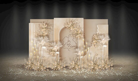 香槟色婚礼迎宾区