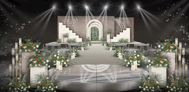 咖色婚礼仪式区